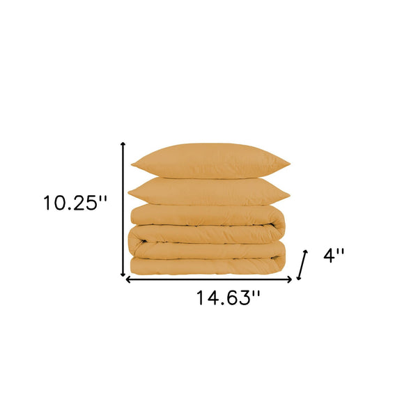 Homeroots Gold King Cotton Blend 1200 Thread Count Washable Duvet Cover Set  Egyptian Cotton 528199