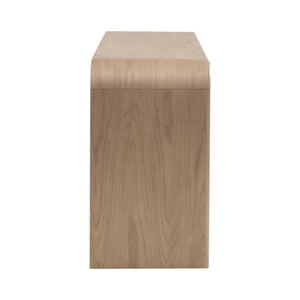 Essentials for Living Cannes Solid Oak Double Dresser with Cane Inlay Drawers and Brass Knobs 5282.NAT-OAK