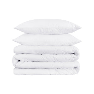 HomeRoots Platinum King Cotton-Blend Duvet Cover Set - 1200 TC, Breathable Comfort & Modern Style for Year-Round Use 528203