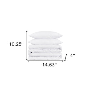 HomeRoots Platinum King Cotton-Blend Duvet Cover Set - 1200 TC, Breathable Comfort & Modern Style for Year-Round Use 528203