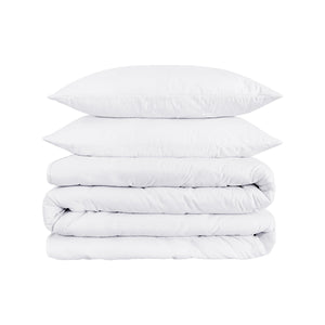 Homeroots White King Cotton Blend 1200 Thread Count Washable Duvet Cover Set  Egyptian Cotton 528206
