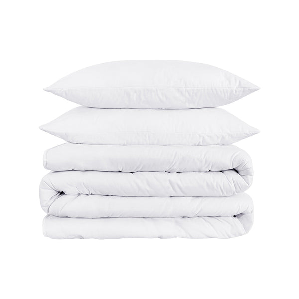 Homeroots White King Cotton Blend 1200 Thread Count Washable Duvet Cover Set  Egyptian Cotton 528206