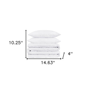 Homeroots White King Cotton Blend 1200 Thread Count Washable Duvet Cover Set  Egyptian Cotton 528206