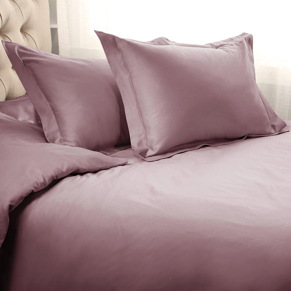 Homeroots Purple Red King Cotton Blend 1200 Thread Count Washable Duvet Cover Set  Egyptian Cotton 528207