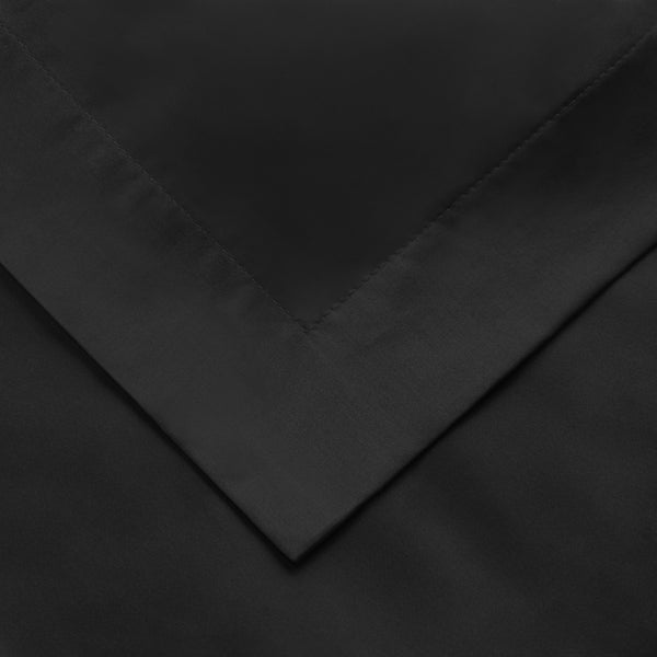 Homeroots Black Queen Cotton Blend 1500 Thread Count Washable Duvet Cover Set  Egyptian Cotton 528208
