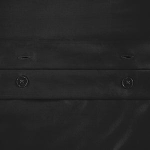 Homeroots Black Queen Cotton Blend 1500 Thread Count Washable Duvet Cover Set  Egyptian Cotton 528208