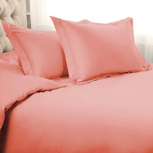 Homeroots Dusty Rose Queen Cotton Blend 1500 Thread Count Washable Duvet Cover Set  Egyptian Cotton 528209