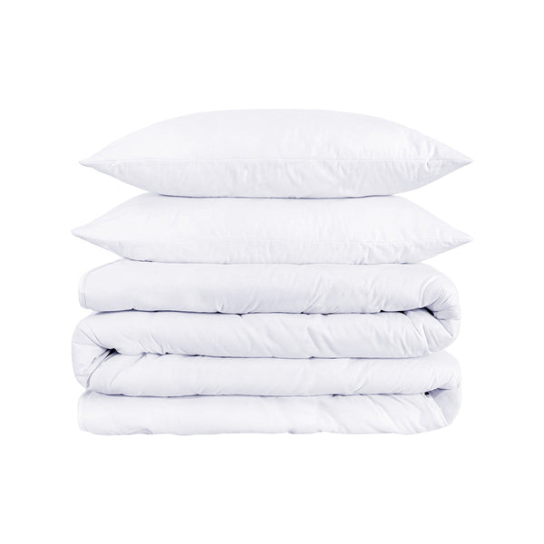 Homeroots White King Cotton Blend 1500 Thread Count Washable Duvet Cover Set  Egyptian Cotton 528229