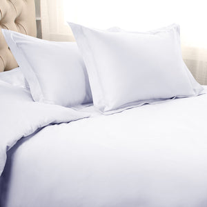 Homeroots White King Cotton Blend 1500 Thread Count Washable Duvet Cover Set  Egyptian Cotton 528229