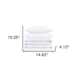 Homeroots White King Cotton Blend 1500 Thread Count Washable Duvet Cover Set  Egyptian Cotton 528229