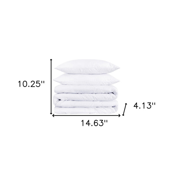 Homeroots White King Cotton Blend 1500 Thread Count Washable Duvet Cover Set  Egyptian Cotton 528229