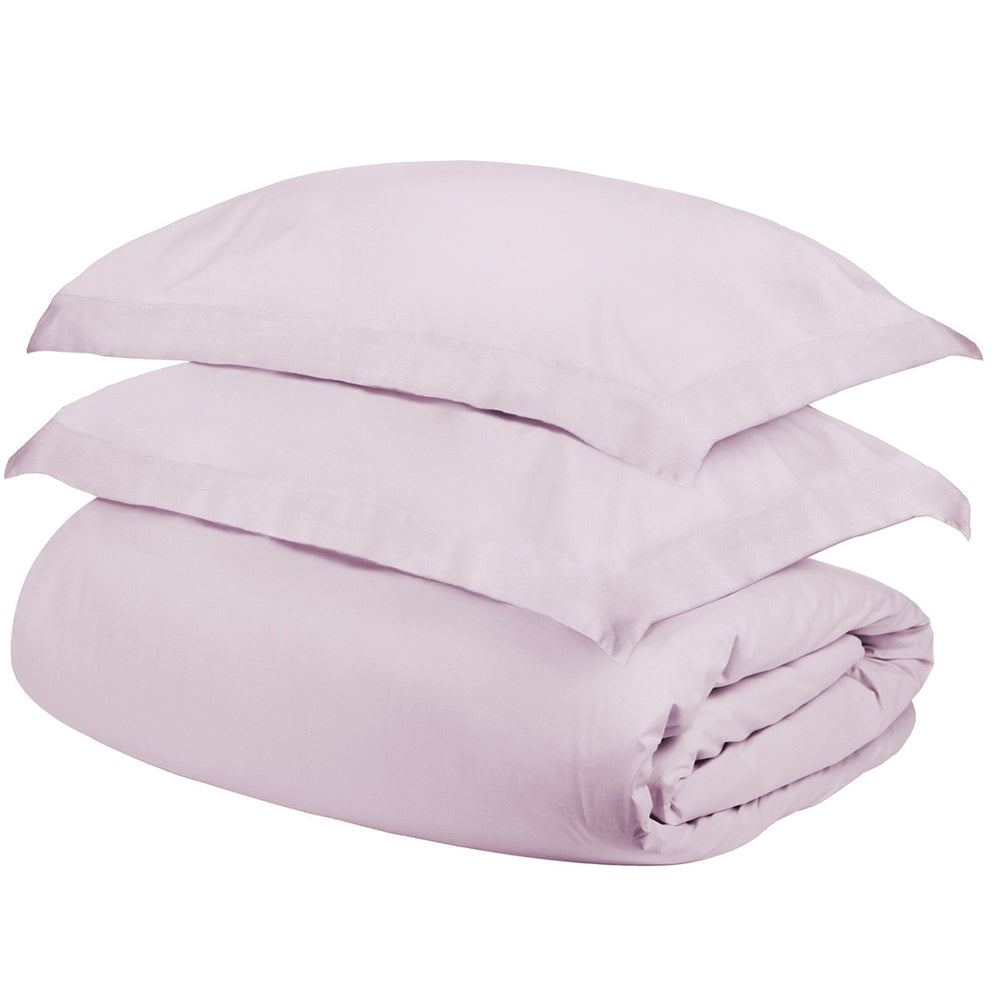 Homeroots Lilac Queen Cotton Blend 300 Thread Count Washable Duvet Cover Set For Year-round Comfort & Style  Egyptian Cotton 528240