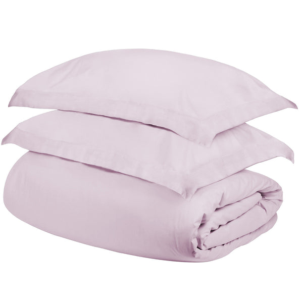 Homeroots Lilac Queen Cotton Blend 300 Thread Count Washable Duvet Cover Set For Year-round Comfort & Style  Egyptian Cotton 528240
