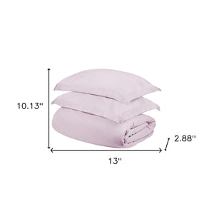 Homeroots Lilac Queen Cotton Blend 300 Thread Count Washable Duvet Cover Set For Year-round Comfort & Style  Egyptian Cotton 528240