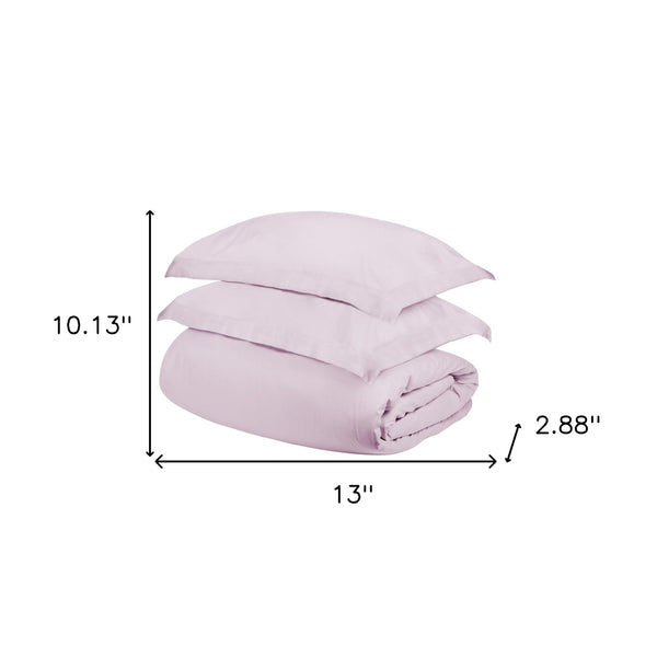 Homeroots Lilac Queen Cotton Blend 300 Thread Count Washable Duvet Cover Set For Year-round Comfort & Style  Egyptian Cotton 528240