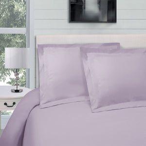 Homeroots Pink Lavender Queen Cotton Blend 300 Thread Count Washable Duvet Cover Set  Egyptian Cotton 528241