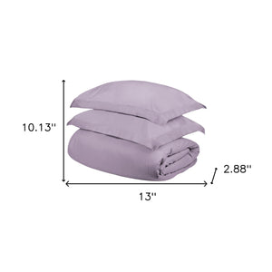 Homeroots Pink Lavender Queen Cotton Blend 300 Thread Count Washable Duvet Cover Set  Egyptian Cotton 528241