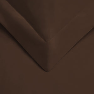 Homeroots Dark Brown Queen Cotton Blend 300 Thread Count Washable Duvet Cover Set  Egyptian Cotton 528242