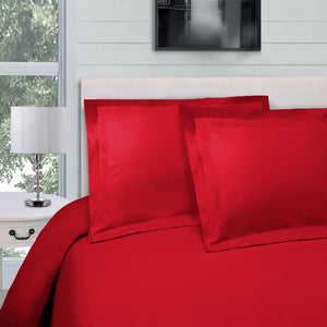 Homeroots Red Queen Cotton Blend 300 Thread Count Washable Duvet Cover Set  Egyptian Cotton 528246