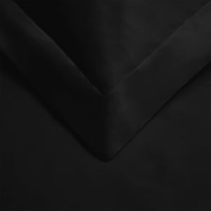 Homeroots Black King Cotton Blend 300 Thread Count Washable Duvet Cover Set  Egyptian Cotton 528254