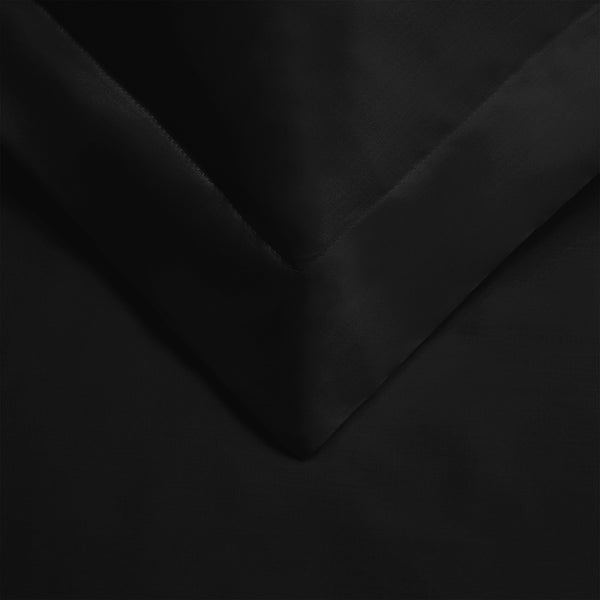 Homeroots Black King Cotton Blend 300 Thread Count Washable Duvet Cover Set  Egyptian Cotton 528254