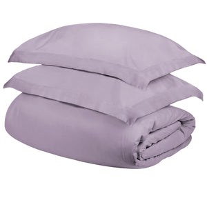 Homeroots Pink Lavender King Cotton Blend 300 Thread Count Washable Duvet Cover Set  Egyptian Cotton 528263