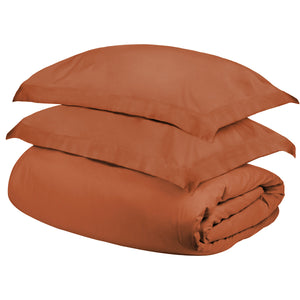 Homeroots Pumpkin King Cotton Blend 300 Thread Count Washable Duvet Cover Set  Egyptian Cotton 528267