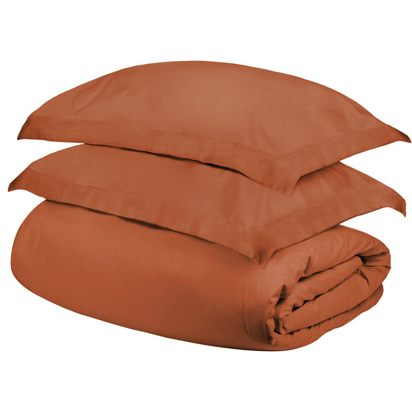 Homeroots Pumpkin King Cotton Blend 300 Thread Count Washable Duvet Cover Set  Egyptian Cotton 528267