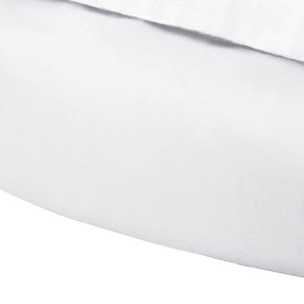 Homeroots White Queen Cotton Blend 400 Thread Count Washable Duvet Cover Set  Egyptian Cotton 528311