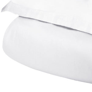 Homeroots White Queen Cotton Blend 400 Thread Count Washable Duvet Cover Set  Egyptian Cotton 528311