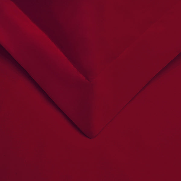 Homeroots Burgundy King Cotton Blend 400 Thread Count Washable Duvet Cover Set  Egyptian Cotton 528312