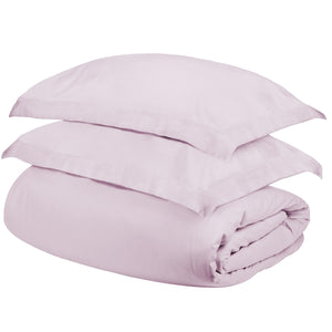 Homeroots Lilac King Cotton Blend 400 Thread Count Washable Duvet Cover Set  Egyptian Cotton 528317