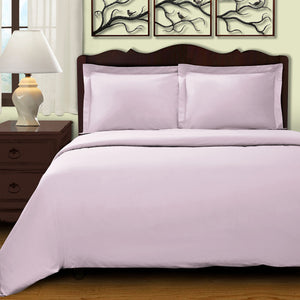 Homeroots Lilac King Cotton Blend 400 Thread Count Washable Duvet Cover Set  Egyptian Cotton 528317