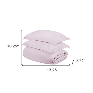 Homeroots Lilac King Cotton Blend 400 Thread Count Washable Duvet Cover Set  Egyptian Cotton 528317