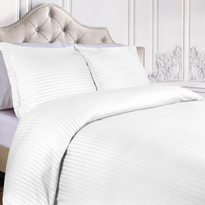 Homeroots White King Cotton Blend 400 Thread Count Washable Duvet Cover Set  Egyptian Cotton 528343