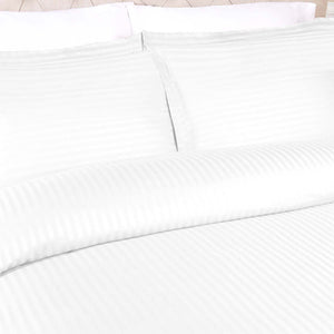 Homeroots White King Cotton Blend 400 Thread Count Washable Duvet Cover Set  Egyptian Cotton 528343