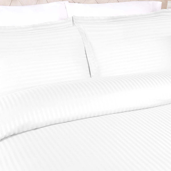 Homeroots White King Cotton Blend 400 Thread Count Washable Duvet Cover Set  Egyptian Cotton 528343