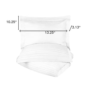 Homeroots White King Cotton Blend 400 Thread Count Washable Duvet Cover Set  Egyptian Cotton 528343