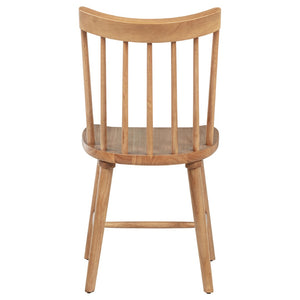English Elm Carlos Windsor Spindle Back Rubberwood Dining Chairs Ergonomic Set of Two Natural B062P447841