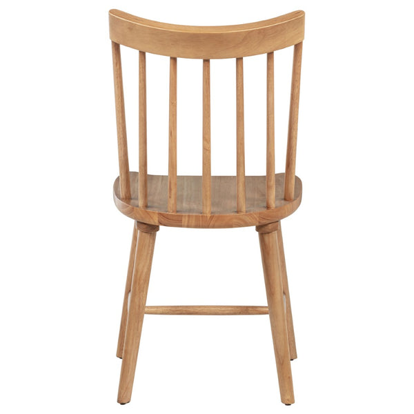 English Elm Carlos Windsor Spindle Back Rubberwood Dining Chairs Ergonomic Set of Two Natural B062P447841
