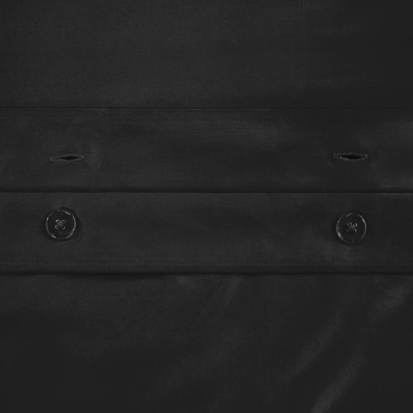 Homeroots Black Queen Cotton Blend 650 Thread Count Washable Duvet Cover Set  Egyptian Cotton 528362