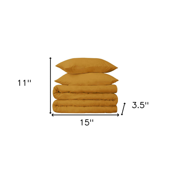 Homeroots Brown Sugar King Cotton Blend 650 Thread Count Washable Duvet Cover Set  Egyptian Cotton 528388