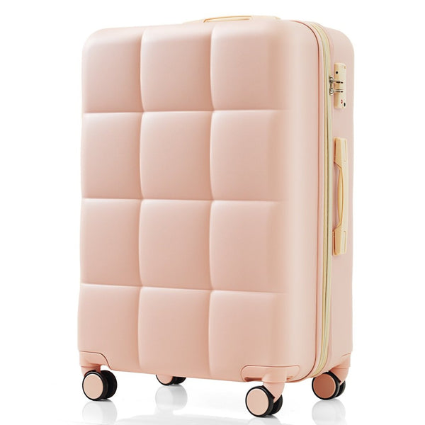 English Elm Luggage 3 Piece Abs Hard Shell Set with Usb Port Cup Holder and Spinner Wheels Pink N726P170956P
