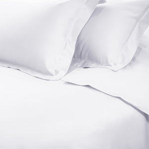 Homeroots White Twin Cotton Blend 650 Thread Count Washable Duvet Cover Set  Egyptian Cotton 528411
