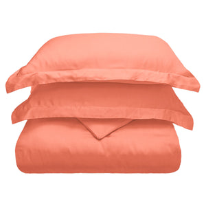 Homeroots Coral King Cotton Blend 300 Thread Count Washable Duvet Cover Set  Modal 528517