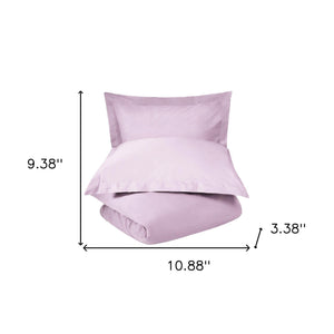 Homeroots Lilac Queen 100% Cotton 300 Thread Count Washable Duvet Cover Set  Cotton 528528
