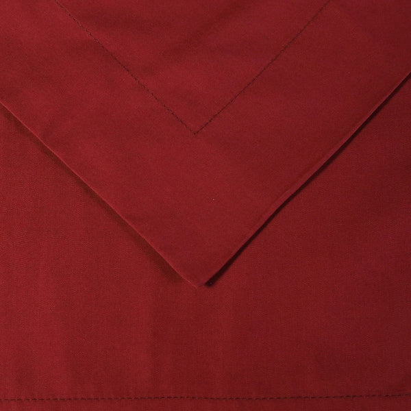 Homeroots Burgundy King 100% Cotton 300 Thread Count Washable Duvet Cover Set  Cotton 528534