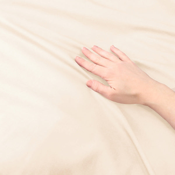 Homeroots Ivory King 100% Cotton 300 Thread Count Washable Duvet Cover Set  Cotton 528537