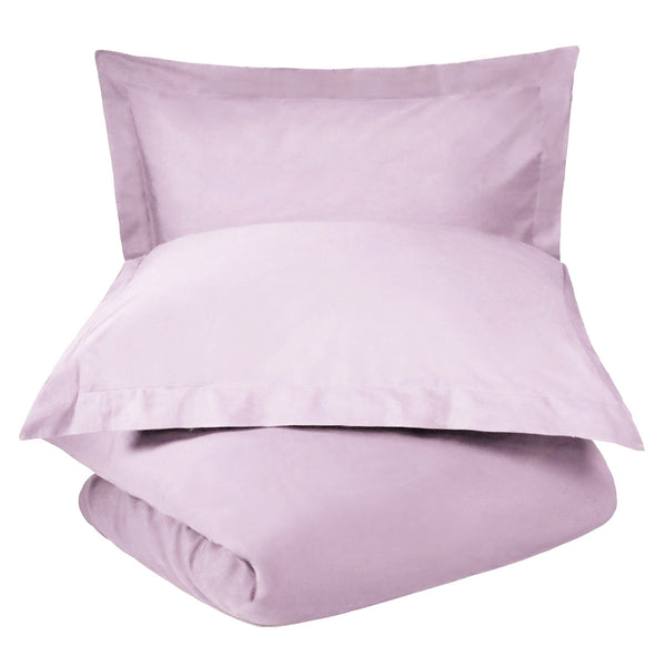 Homeroots Lilac King 100% Cotton 300 Thread Count Washable Duvet Cover Set  Cotton 528538