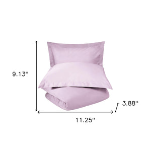 Homeroots Lilac King 100% Cotton 300 Thread Count Washable Duvet Cover Set  Cotton 528538